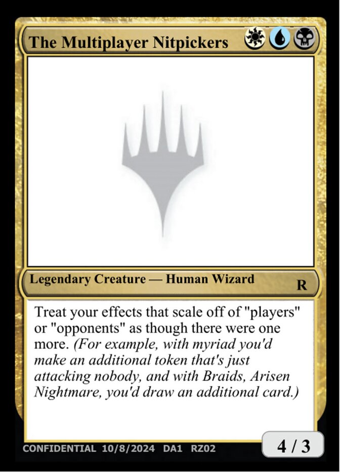 The Multiplayer Nitpickers card front