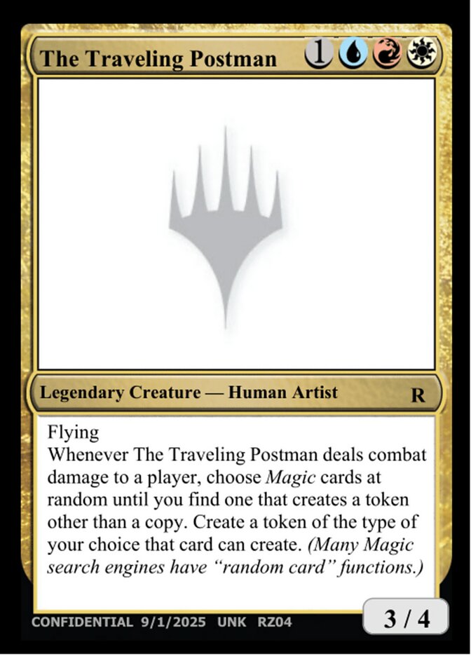 The Traveling Postman card front