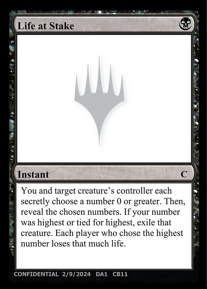 Life at Stake card front