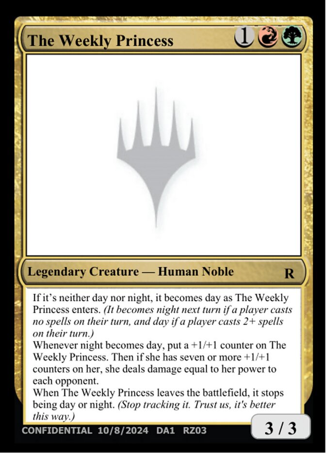 The Weekly Princess card front