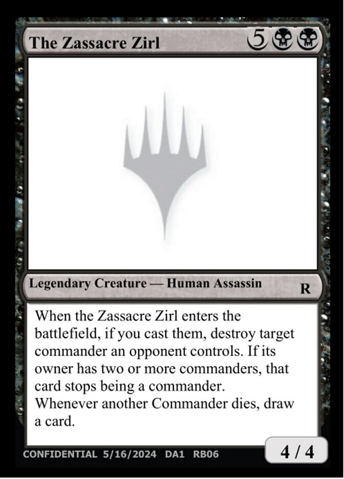 The Zassacre Zirl card front