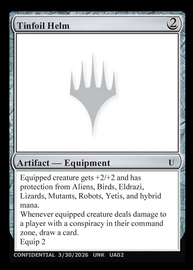 Tinfoil Helm card front