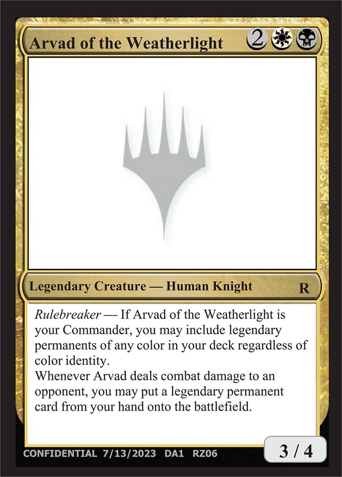 Arvad of the Weatherlight card front