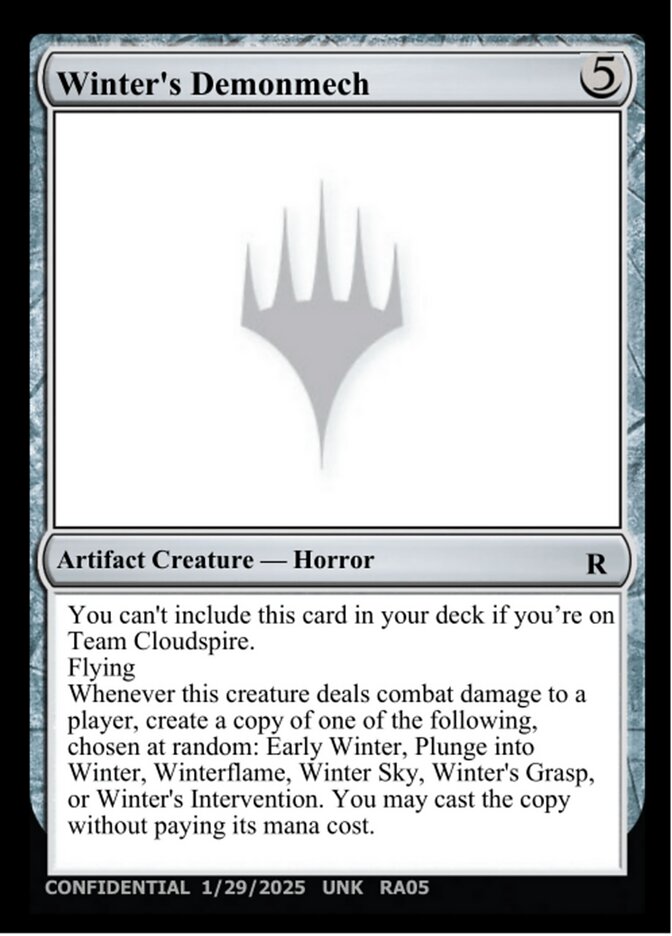 Winter's Demonmech card front