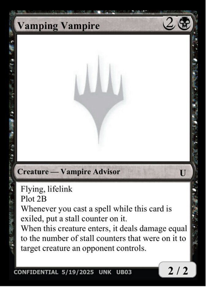Vamping Vampire card front