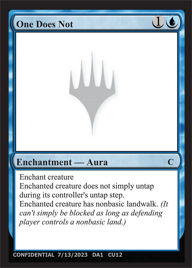 One Does Not card front
