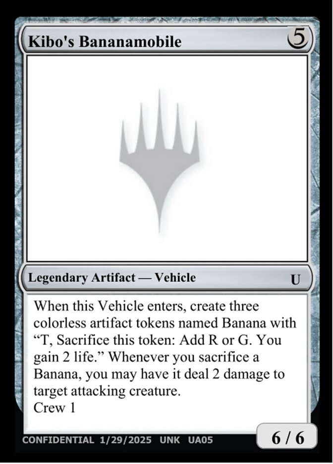 Kibo's Bananamobile card front