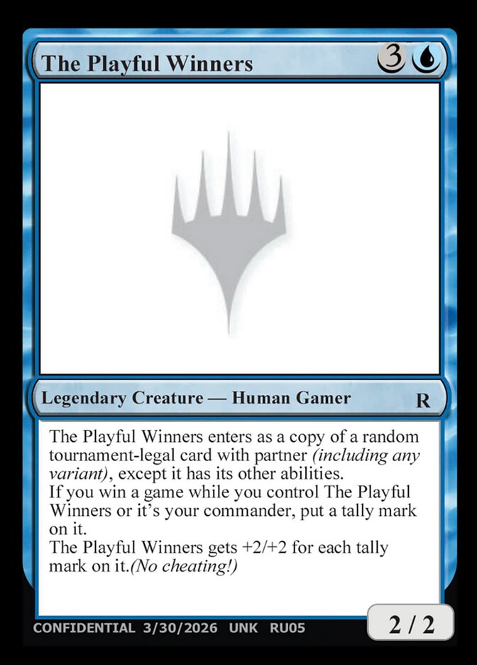 The Playful Winners card front