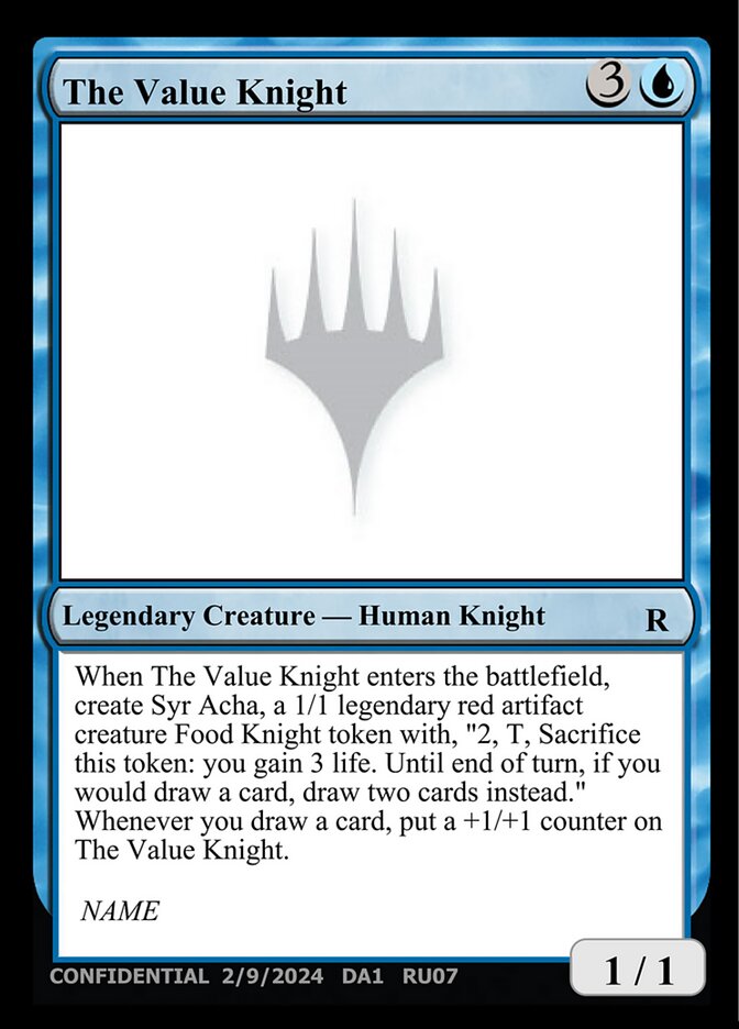 The Value Knight card front