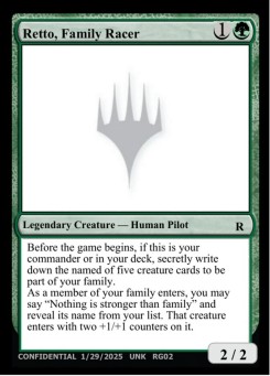 Retto, Family Racer