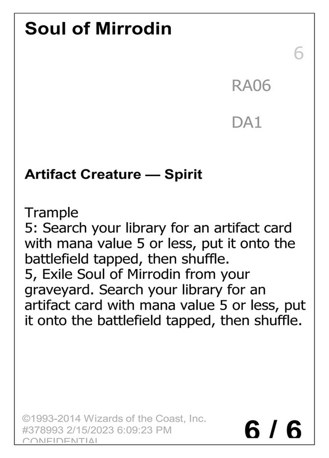Soul of Mirrodin card front