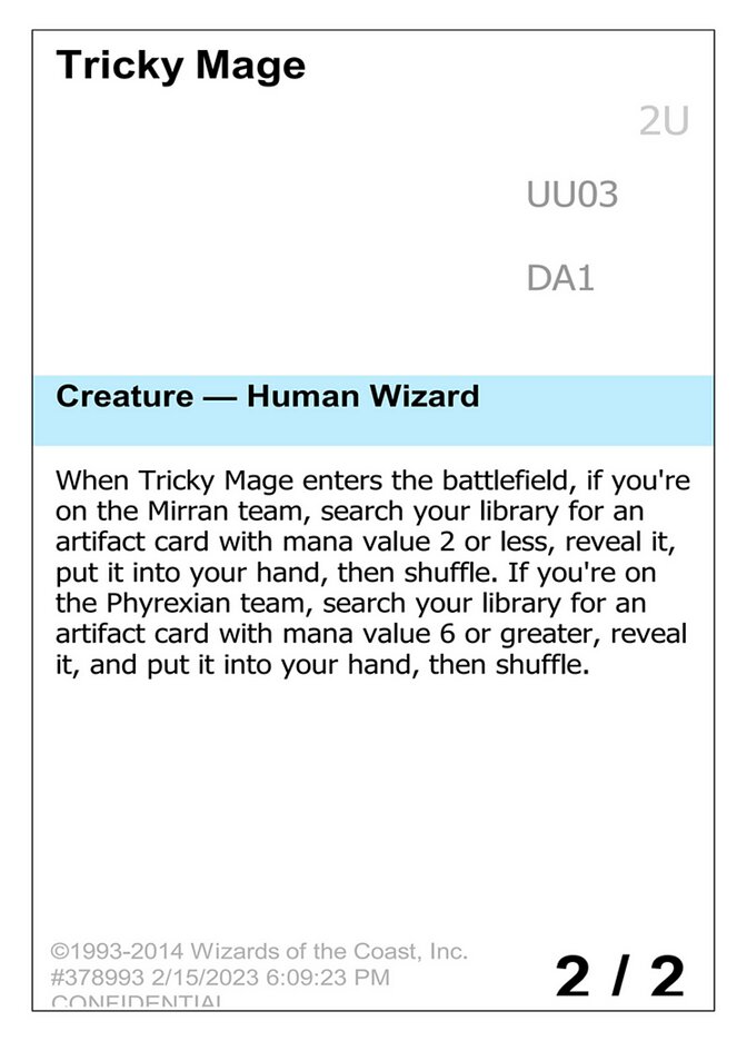 Tricky Mage card front