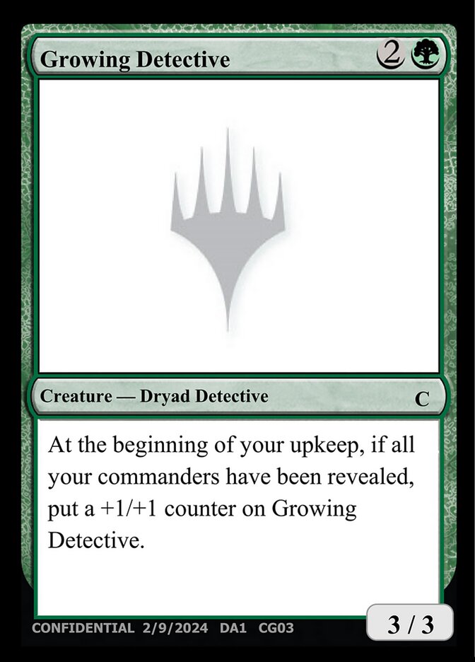 Growing Detective card front