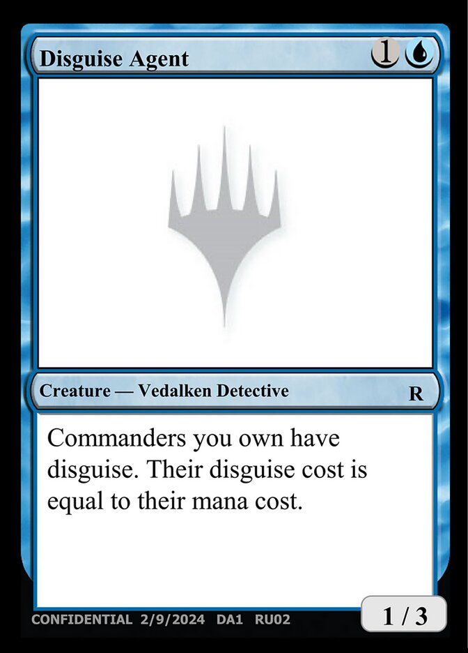 Disguise Agent card front