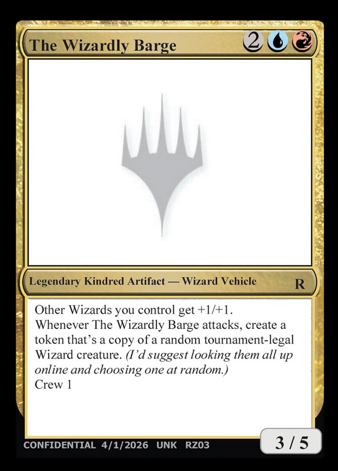 The Wizardly Barge card front
