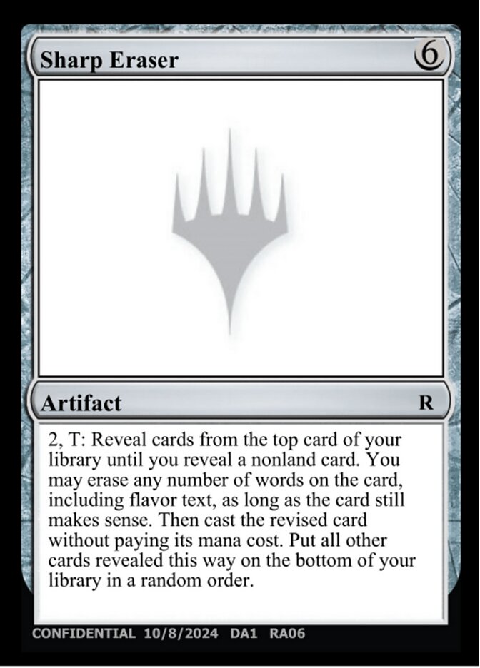 Sharp Eraser card front