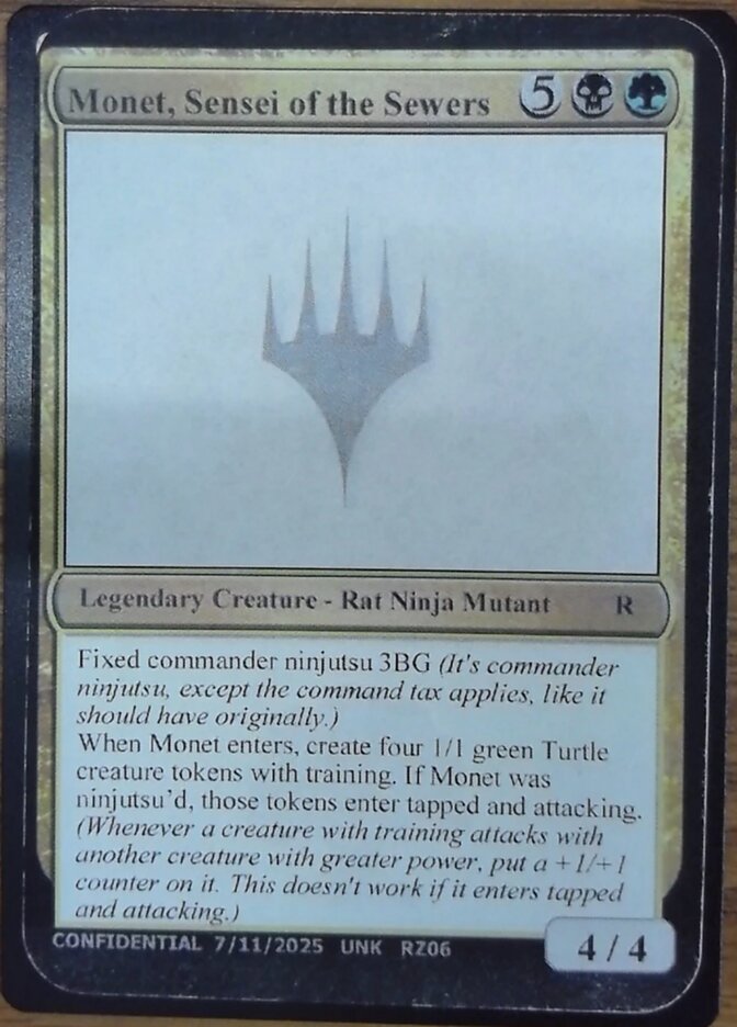 Monet, Sensei of the Sewers card front