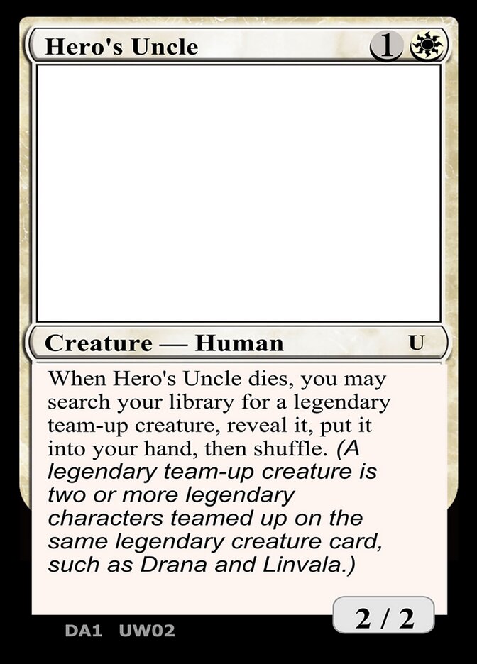Hero's Uncle card front
