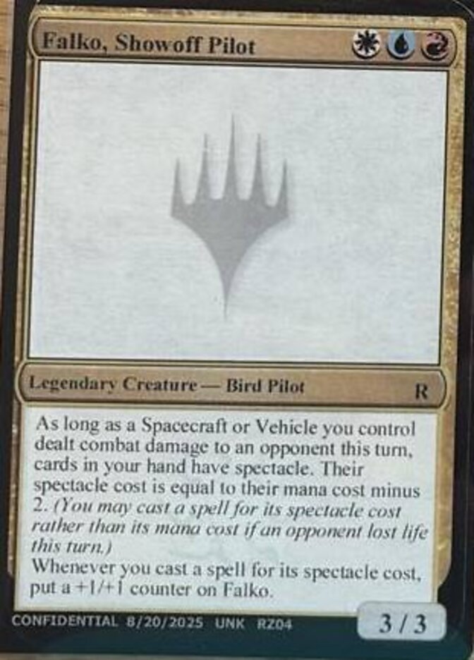 Falko, Showoff Pilot card front