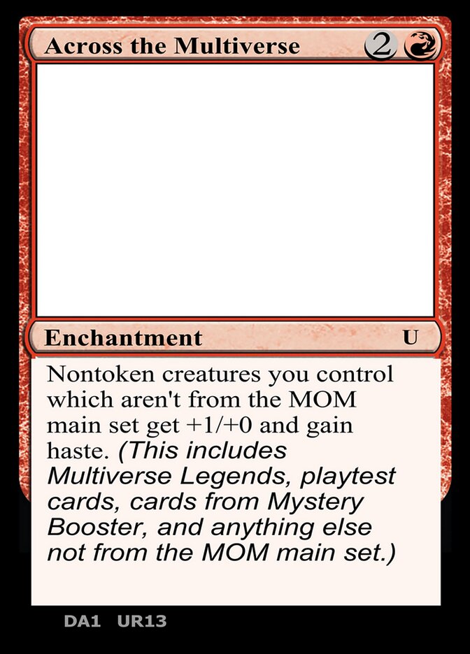 Across the Multiverse card front
