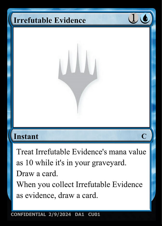 Irrefutable Evidence card front
