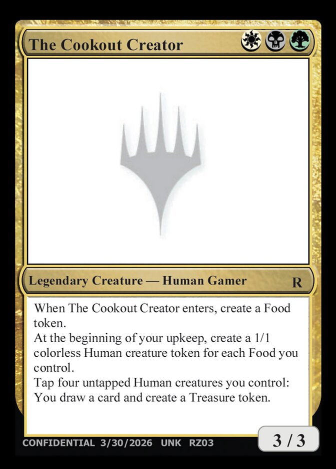 The Cookout Creator card front