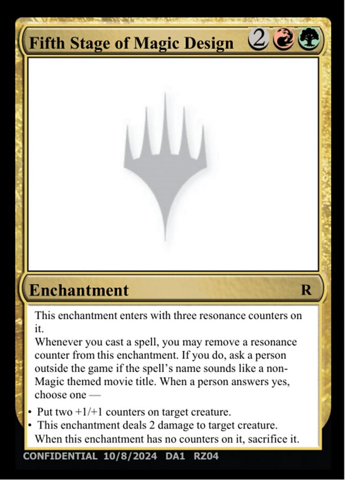 Fifth Stage of Magic Design card front