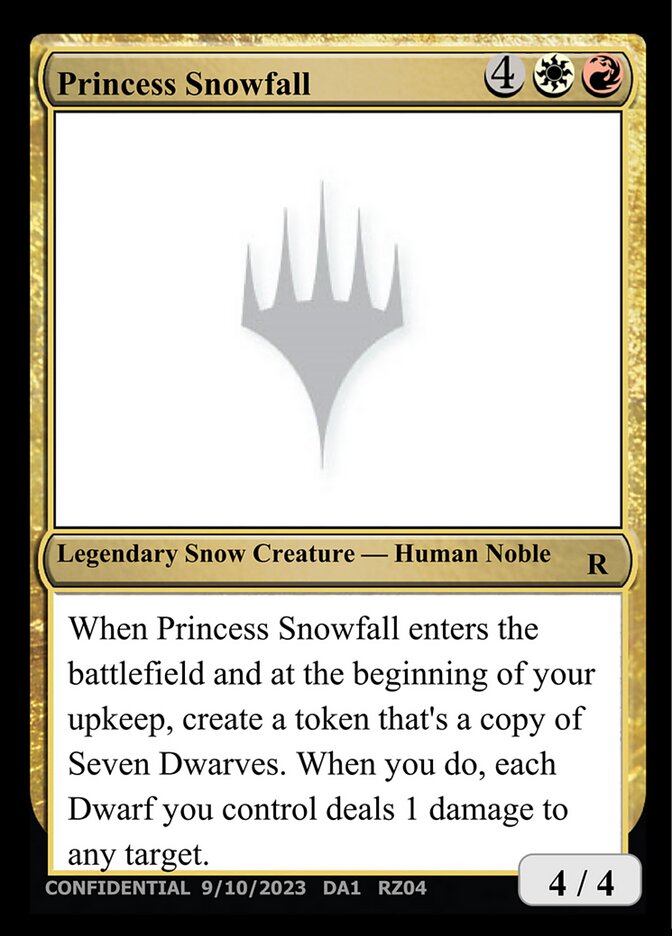 Princess Snowfall card front