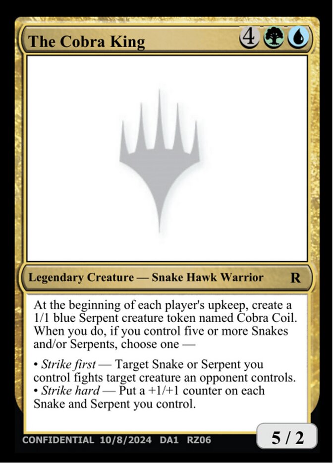 The Cobra King card front