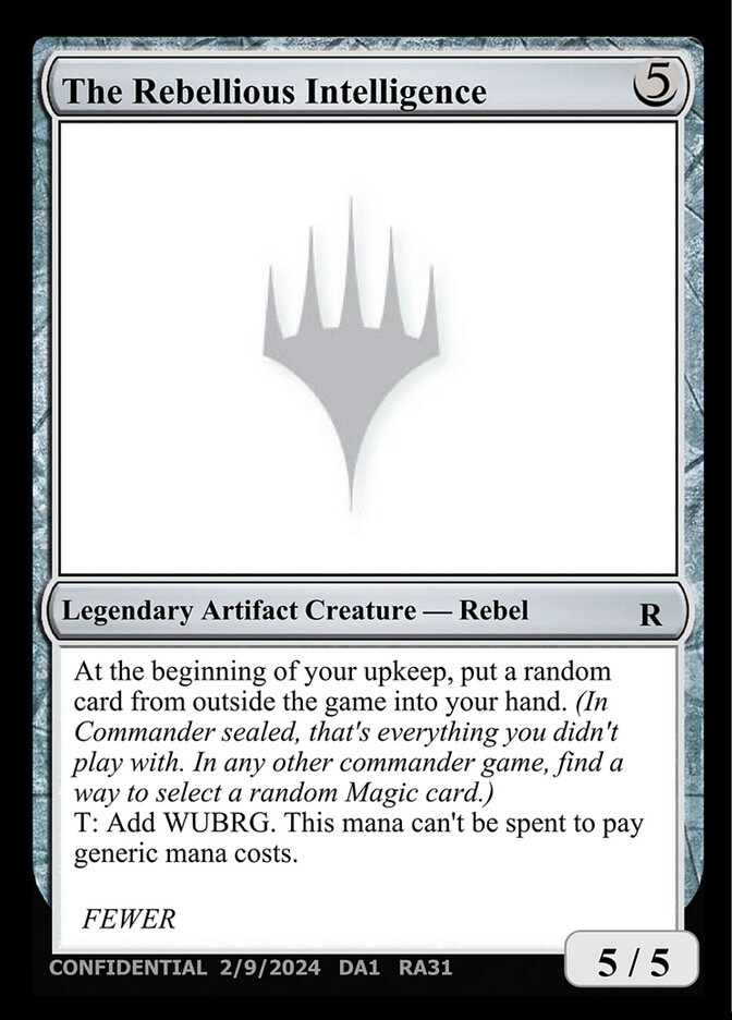 The Rebellious Intelligence card front