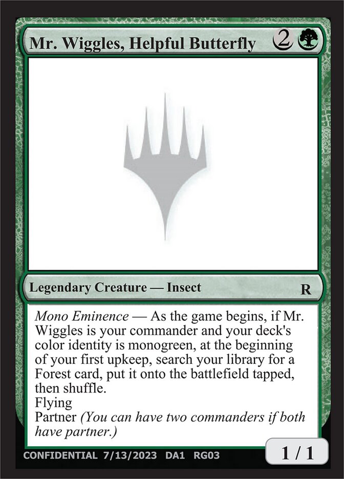 Mr. Wiggles, Helpful Butterfly card front