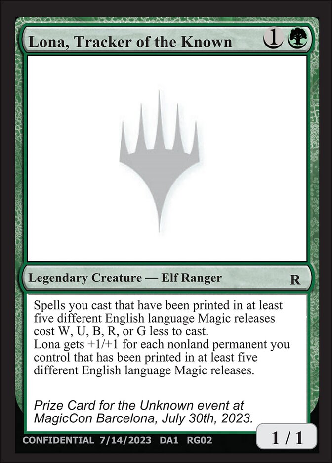Lona, Tracker of the Known card front
