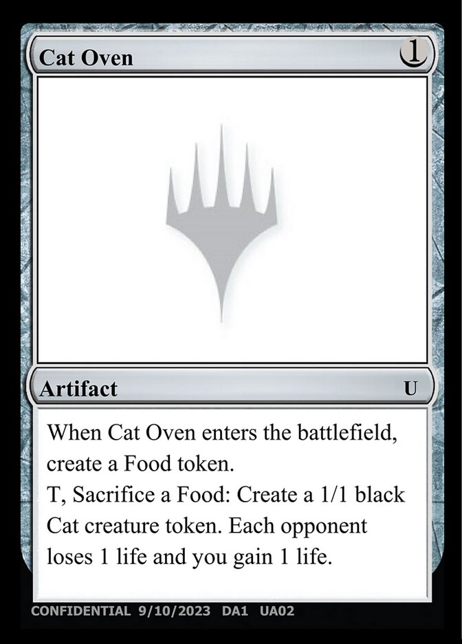 Cat Oven card front