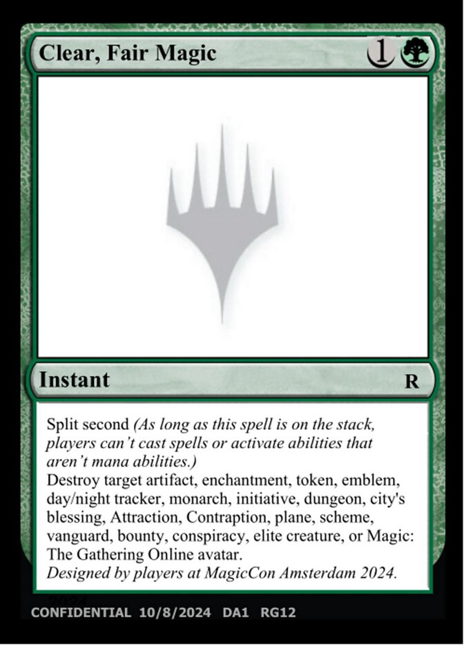 Clear, Fair Magic card front