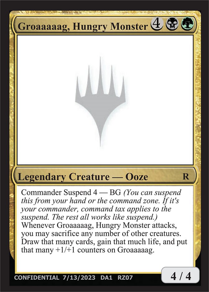 Groaaaaag, Hungry Monster card front