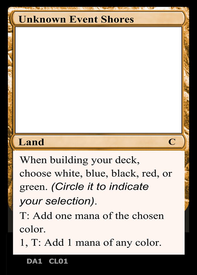Unknown Event Shores card front