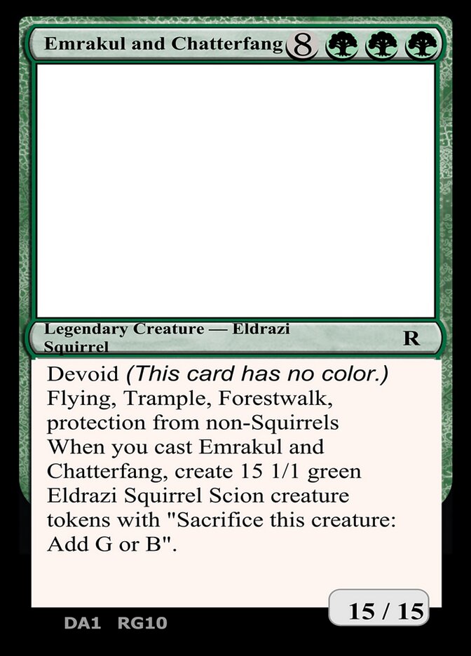 Emrakul and Chatterfang card front