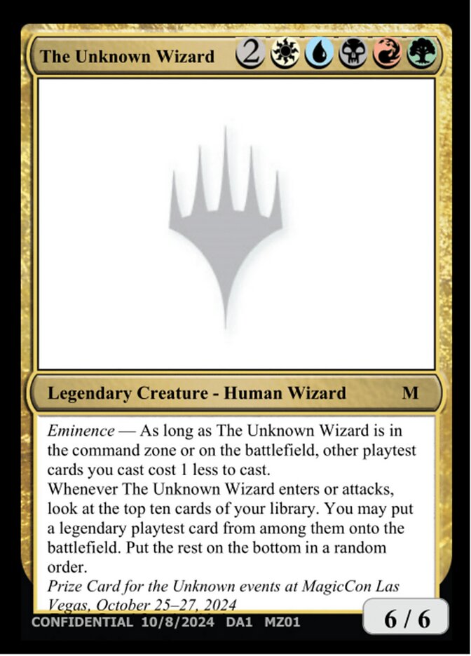 The Unknown Wizard card front