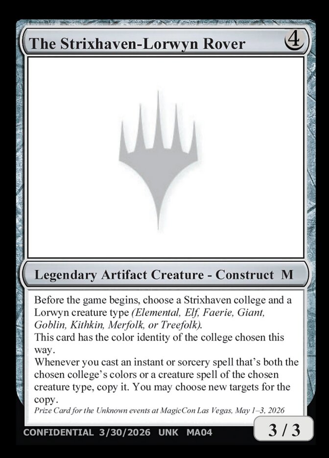 The Strixhaven-Lorwyn Rover card front