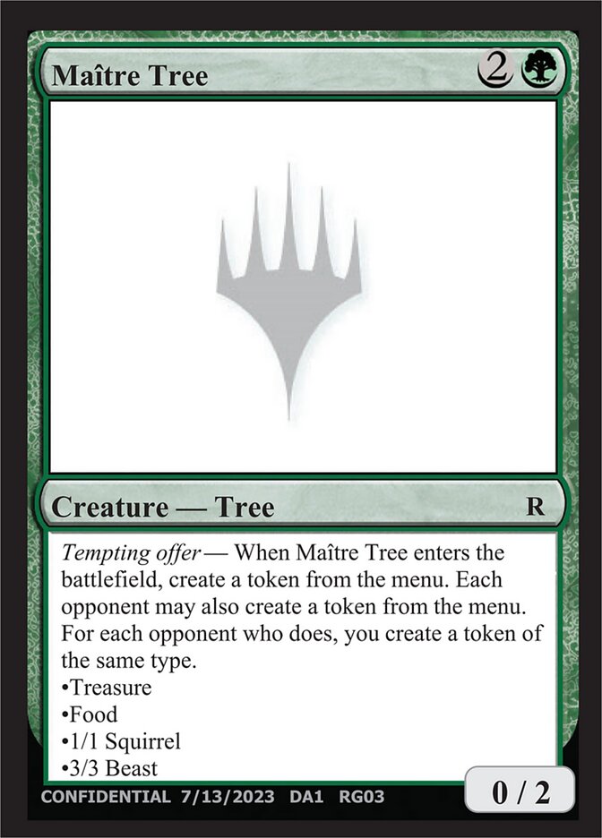 Maître Tree card front