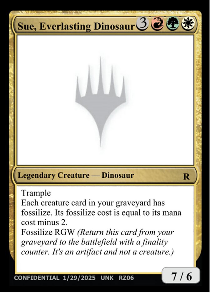 Sue, Everlasting Dinosaur card front