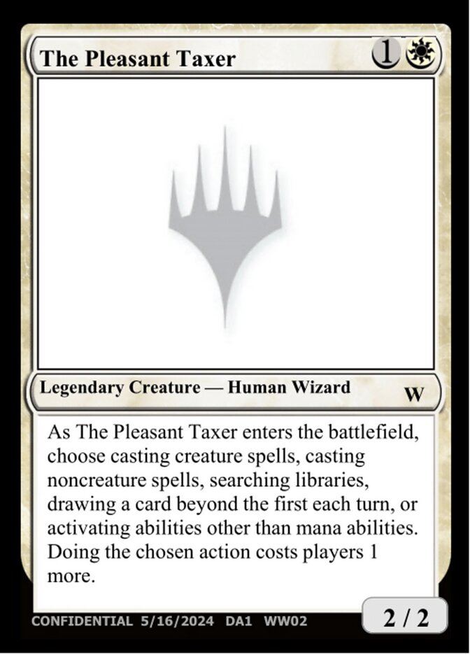 The Pleasant Taxer card front