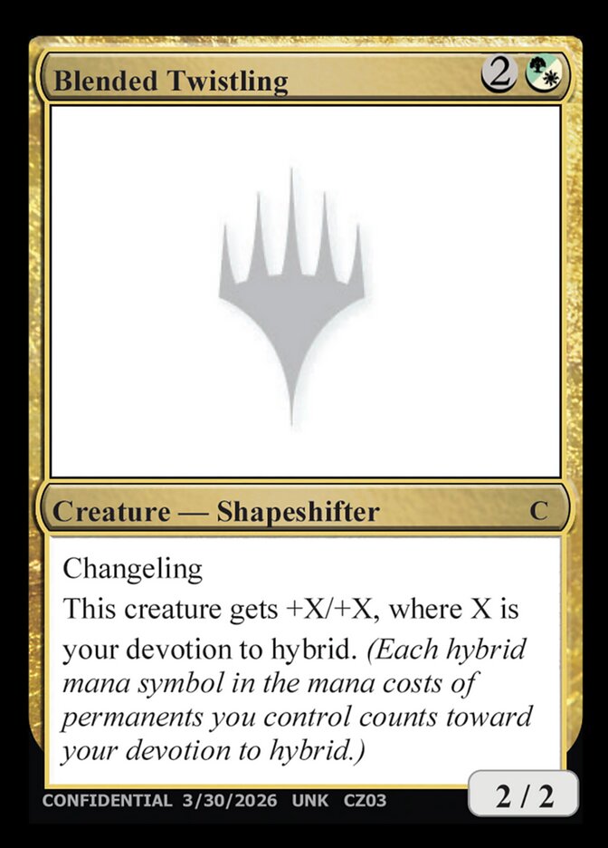 Blended Twistling card front