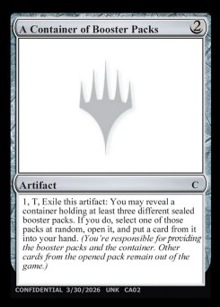 A Container of Booster Packs