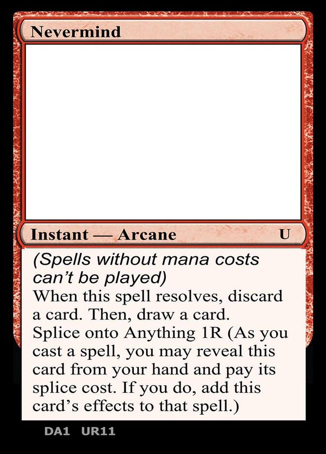 Nevermind card front