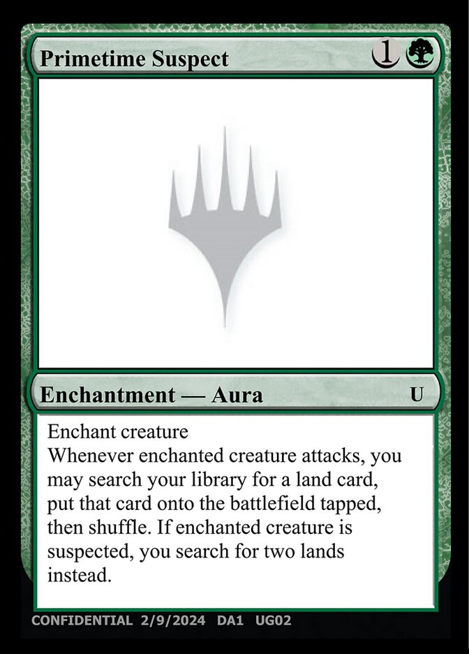 Primetime Suspect card front