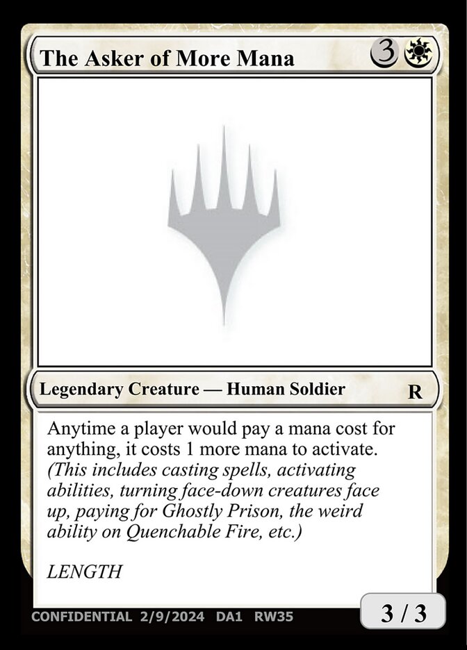 The Asker of More Mana card front