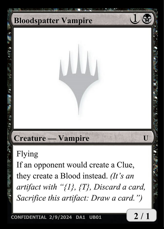 Bloodspatter Vampire card front