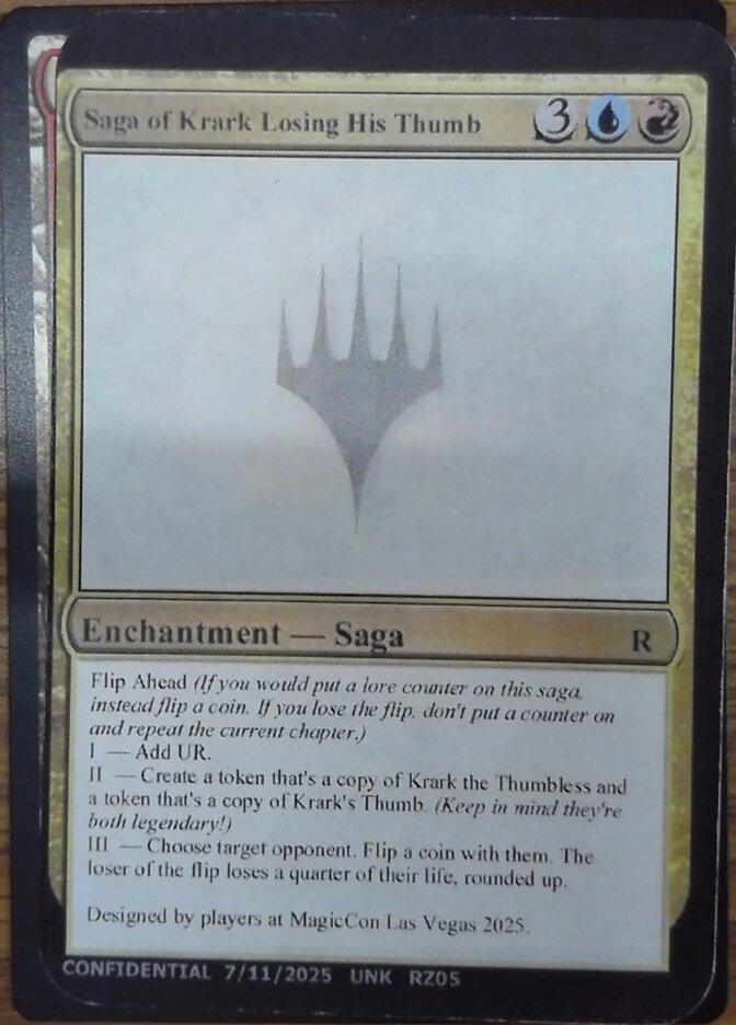 Saga of Krark Losing His Thumb card front
