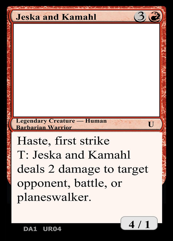 Jeska and Kamahl card front